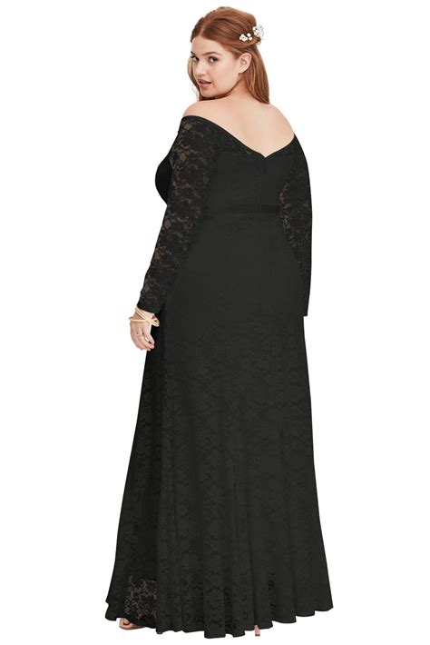 Special Occasion Plus Size Black Lace Gown Plus Size Occasion Dresses