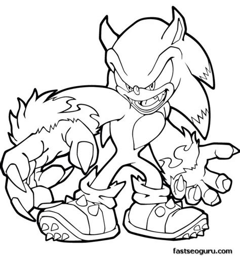 Get This Free Sonic Coloring Pages 5705
