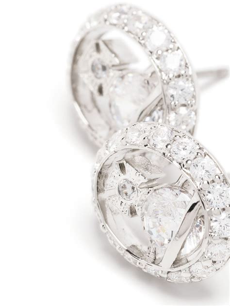 Vivienne Westwood Orb Crystal Embellished Earrings Farfetch