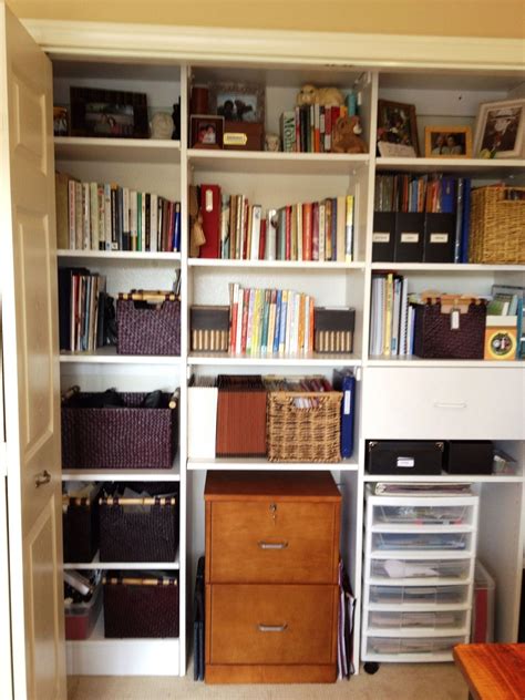 Organized Home Office Closet Great Blog To Follow Home Office