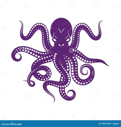 Octopus Vector Icon Illustration Stock Vector Illustration Of Element