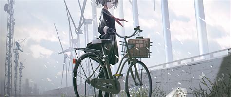 2560x1080 Anime Girl Bicycle 2560x1080 Resolution Hd 4k Wallpapers