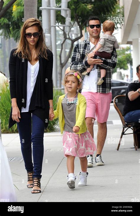 Jessica Alba Her Husband Cash Warren And Her Daughters Honor And Haven Seen Out In