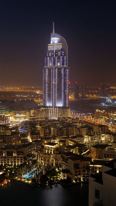 City Dubai United Arab Emirates Night Iphone 8 Wallpapers Free Download