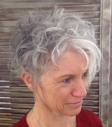 Airy Messy Gray Hairstyle For Shorter Hair Gorgeous Gray Hair Curly Hair Styles Grey Hair