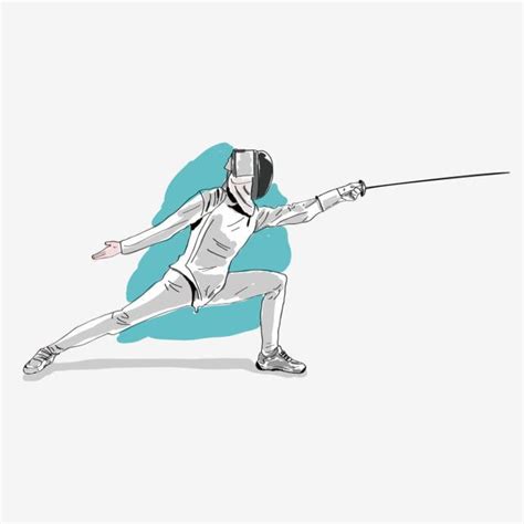Sports Drawings Bts Drawings Fencing Sword Cartoon Garden Fighting