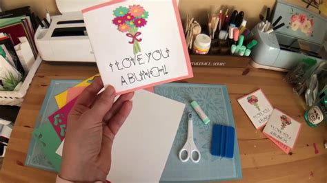Diy Super Easy Greeting Card With Your Cricut Cardstock And A Gluestick