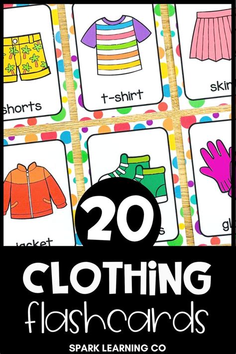 Use This Set Of English Clothes Flashcards In In Person ESL ELL