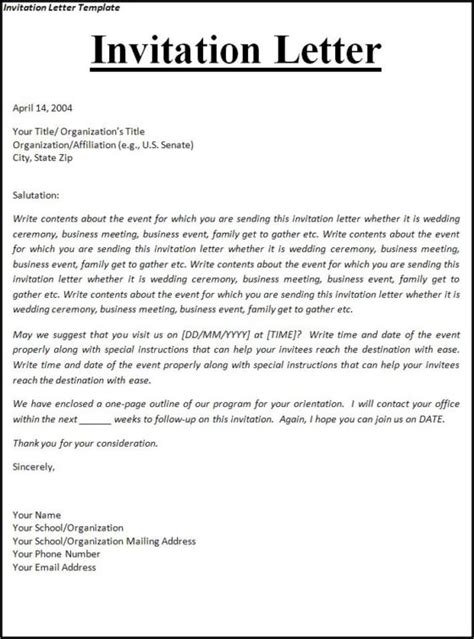 School Visit Invitation Letter Example Archives Smart Letters