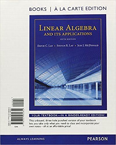Linear Algebra And Its Applications Lay David C Lay Steven R