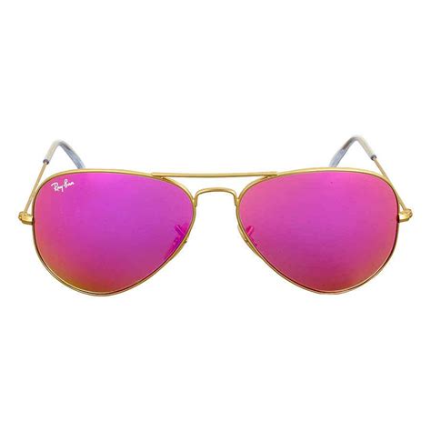 ray ban ray ban aviator cylamen flash sunglasses 30251124t58 in gold tone pink pink for men lyst