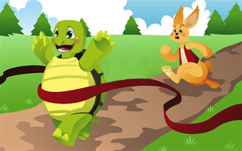 The Story Of Tortoise And The Hare And Their Race