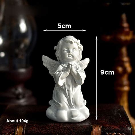 Praying Cherub Angel Resin Garden Memorial Statue Figurine 354h X 1