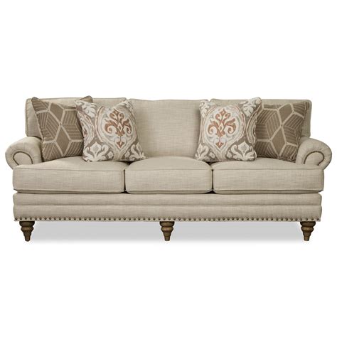 Paula Deen By Craftmaster P794650 Traditional Sofa With Turned Feet And