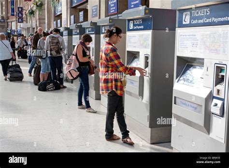 Automated Ticket Machines Waterloo Station London Stock Photo Alamy