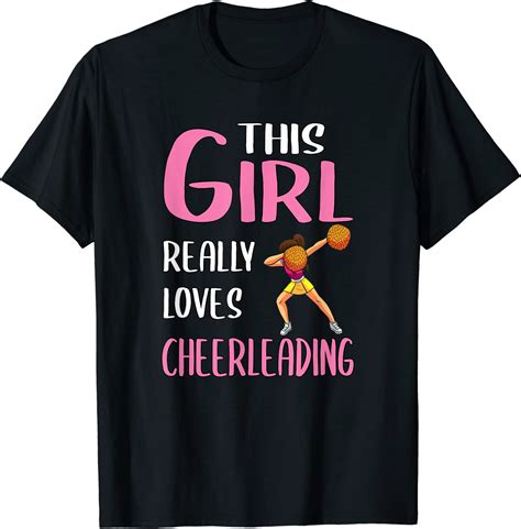 womens t this girl really loves cheerleading t shirt uk clothing