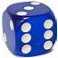 Big Blue Plastic Novelty Transparent Dice 30 Mm 125 Inches  Buy