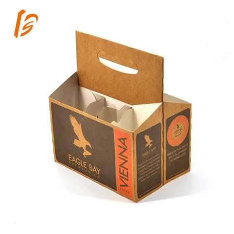 Eco Friendly 6 Pack Beer Carton Box Corrugated Bottle Carrier Buy