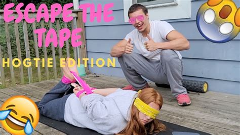 Escape The Tape Hogtie Edition Boyfriend Vs Girlfriend Youtube