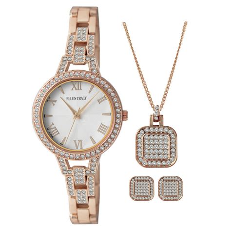 ellen tracy et8113rg ellen tracy watch sets ladies quartz watch