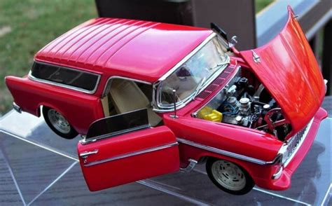 55 Chevy Nomad 116 Scale Built Plastic Model Car Kit Roughly 12 Ebay
