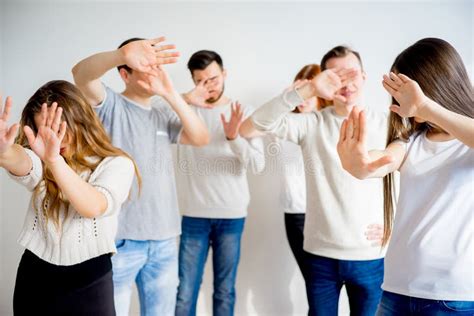 People Hiding Faces Stock Photo Image Of Fear Irritation 92233264