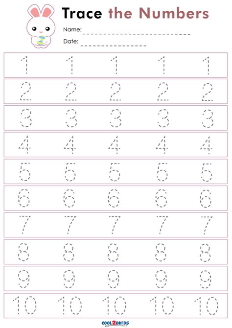 Free Printable Number Tracing Worksheets Number Tracing Worksheets