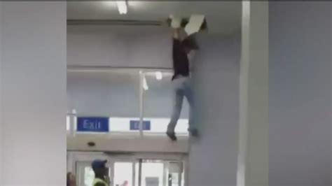 Video Catches Shoplifting Suspect Escape Through Ceiling Cnn