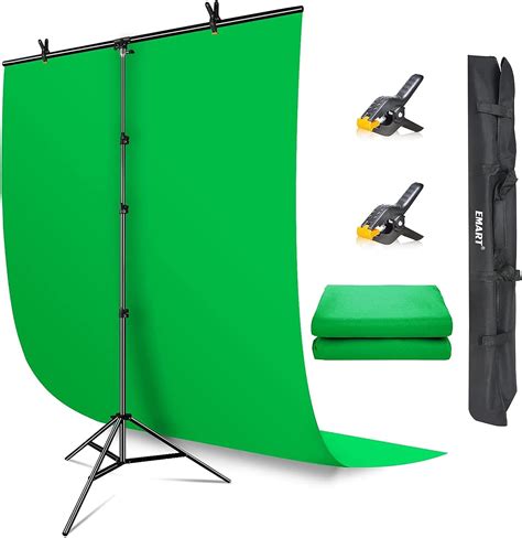 Buy EMART Green Screen Backdrop With Stand X Ft Collapsible Greenscreen With Portable T