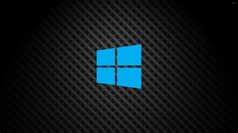 Windows 10 On Square Pattern Simple Blue Logo Wallpaper Computer
