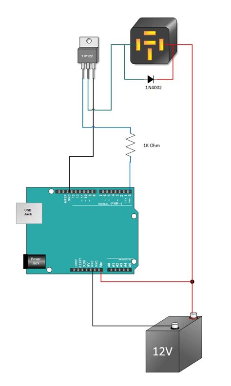 Tip122 Arduino Relay Drive Tutorial Hookup Биполярный транзистор