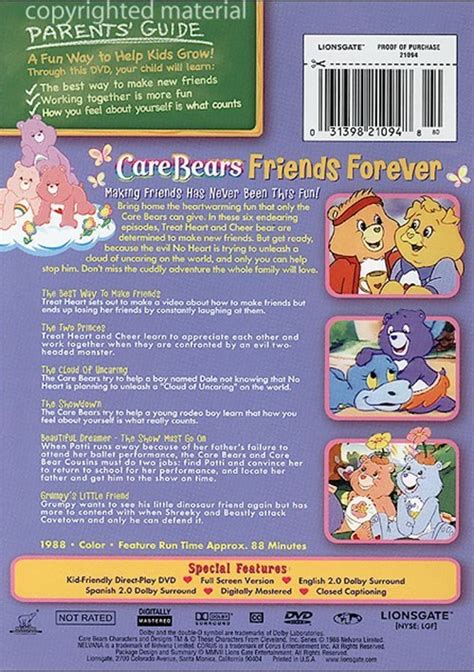 Care Bears Friends Forever Dvd 1988 Dvd Empire
