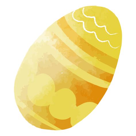 Yellow Orange Watercolor Easter Egg Transparent Png And Svg Vector File