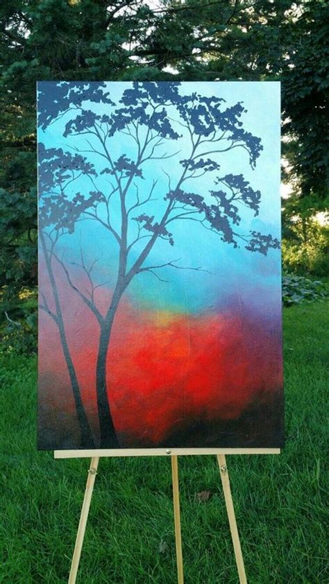 80 Easy Acrylic Canvas Painting Ideas For Beginners Abstract Tree