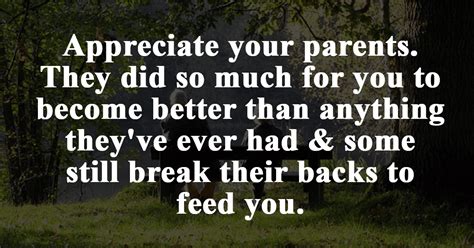 Appreciate Your Parents