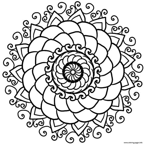 Mandala Sympa Coloring Page Printable