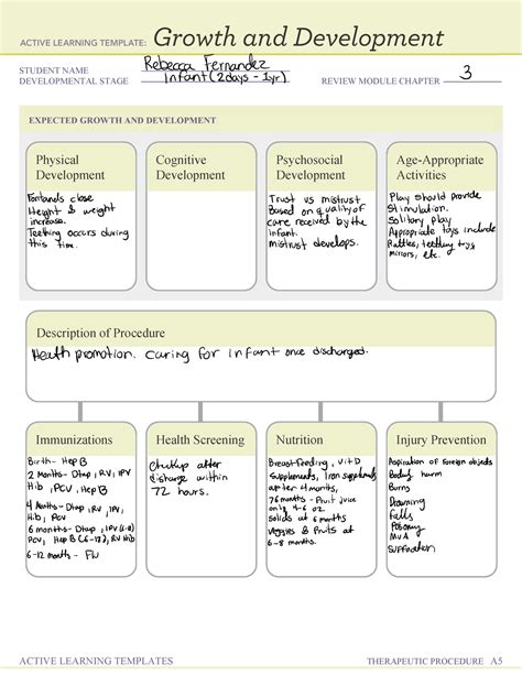 Ati Growth And Development Template Infant