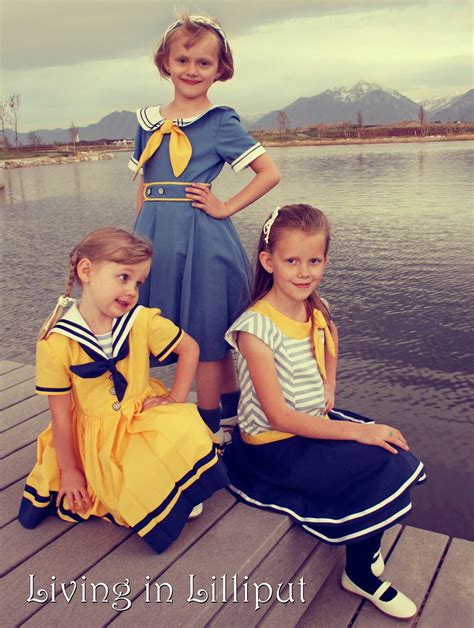 Retro Inspired Girls Sailor Dresses Living In Lilliput Girls