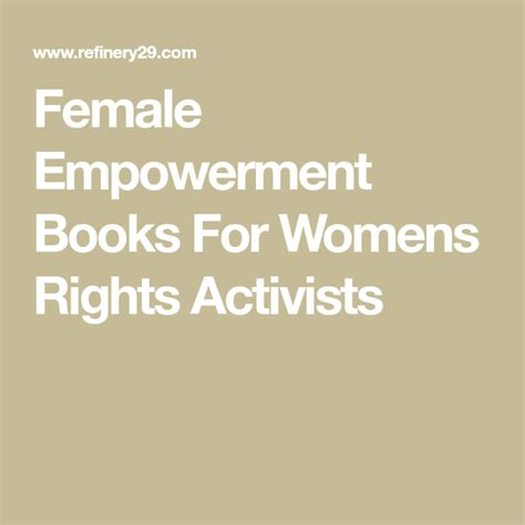 Books Every Womens Rights Activist Should Read In 2020 Womens Rights