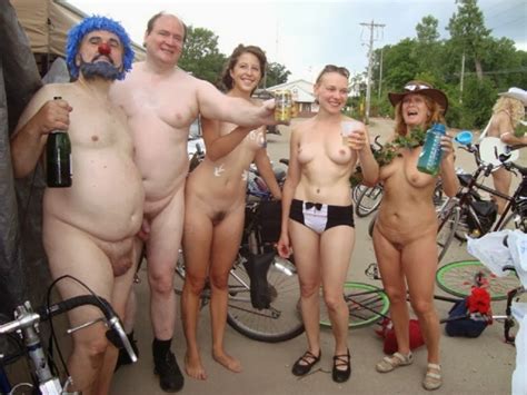 Barefoot Girl Participates At World Naked Bike Ride 7