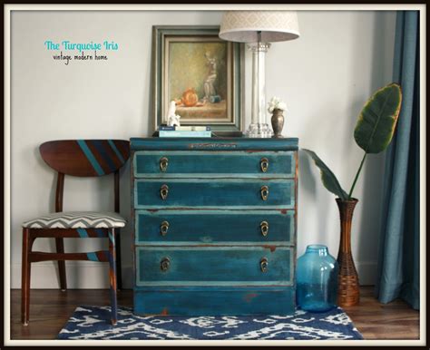 The Turquoise Iris ~ Furniture & Art: Teal Petite Dresser