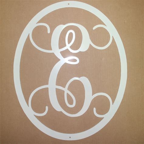 Single Monogram Letter With Circle Border Front Door Decor