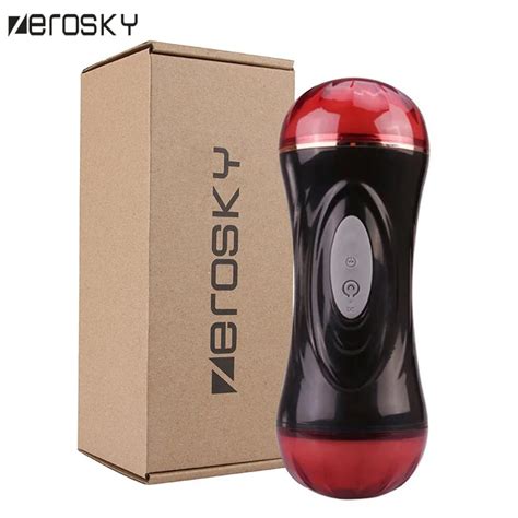 Zerosky Male Masturbator Realistic Mouth Oral Sex Toys Vagina Automatic Dual Channel Modes