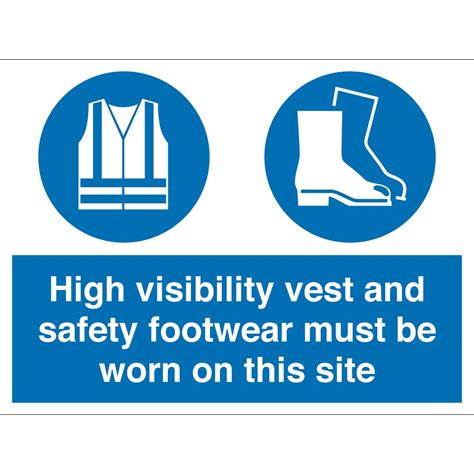 High Visibility Vest And Safety Footwear Signs From Key Signs Uk