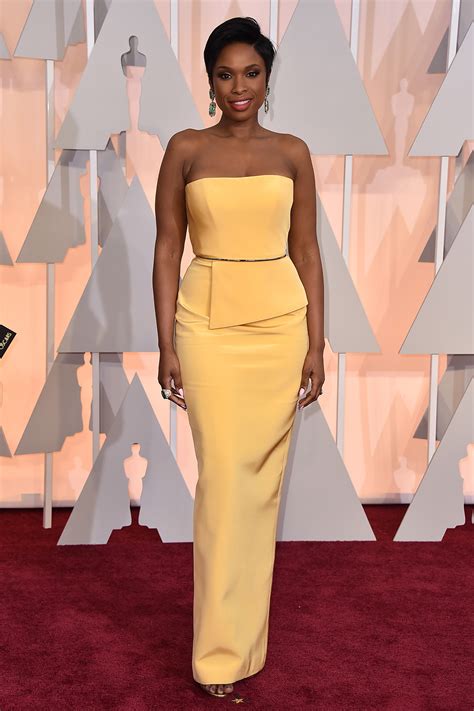 Jennifer Hudsons Oscars 2015 Red Carpet Dress Hollywood Reporter