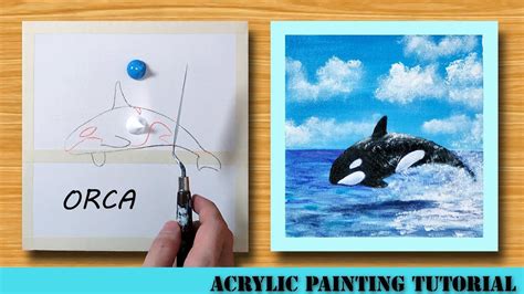 Acrylic Painting Orca Whale Painting Tutorial For Beginners Youtube