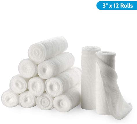 Gauze Bandage Rolls Pack Or 12 3 X 4 1 Yards Per Roll Of Medical Grade Gauze Bandage And