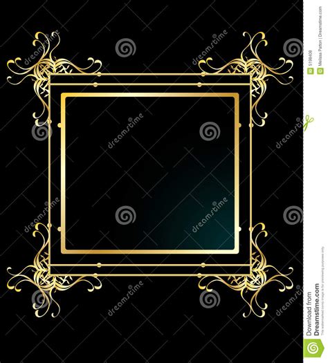 Elegant Gold Frame Background Royalty Free Stock Photos