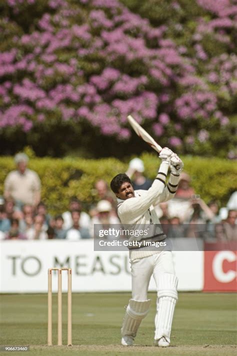 India Batsman Kapil Dev Hits Out During His 175 Not Out During The