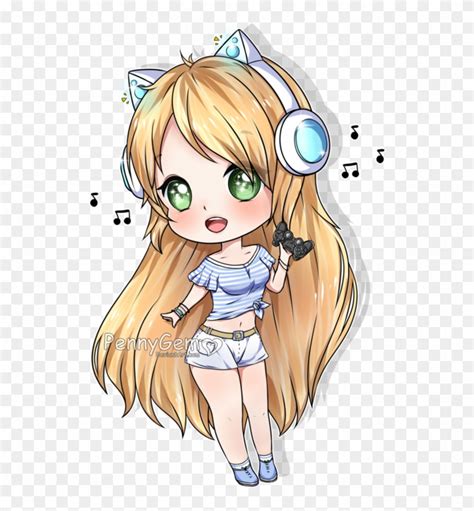 Gaming Girl Speedpaint By Pennygem Anime Chibi Gamer Girl Free